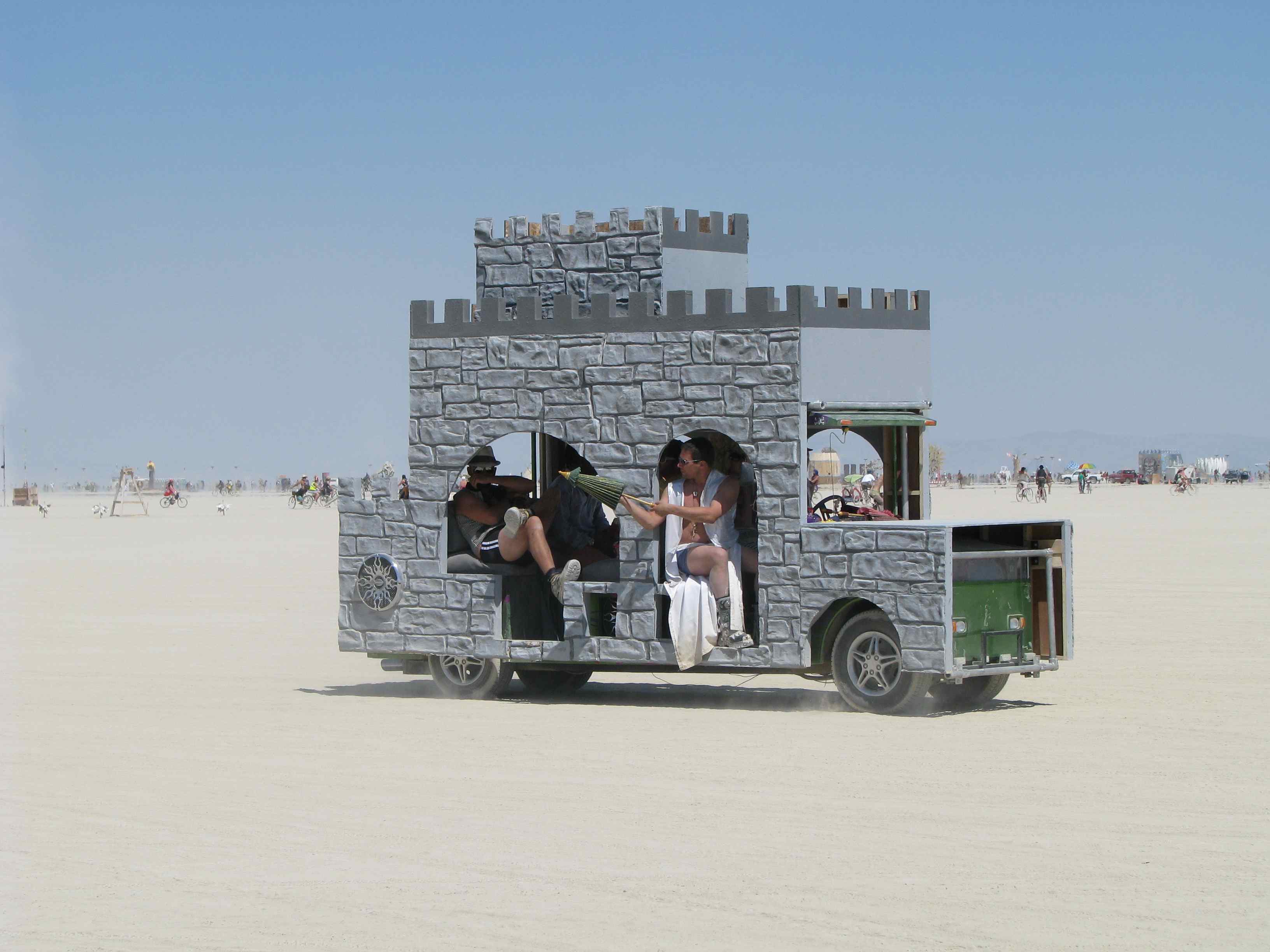 Castle art car-Burning Man 2011