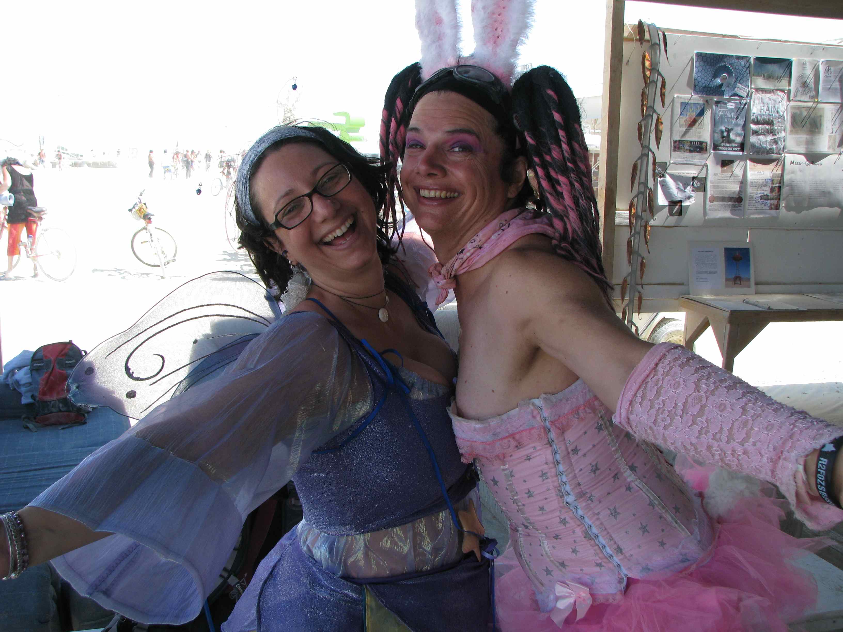 Purple Sparkle Fairy and Pink Bunny-Burning Man 2011