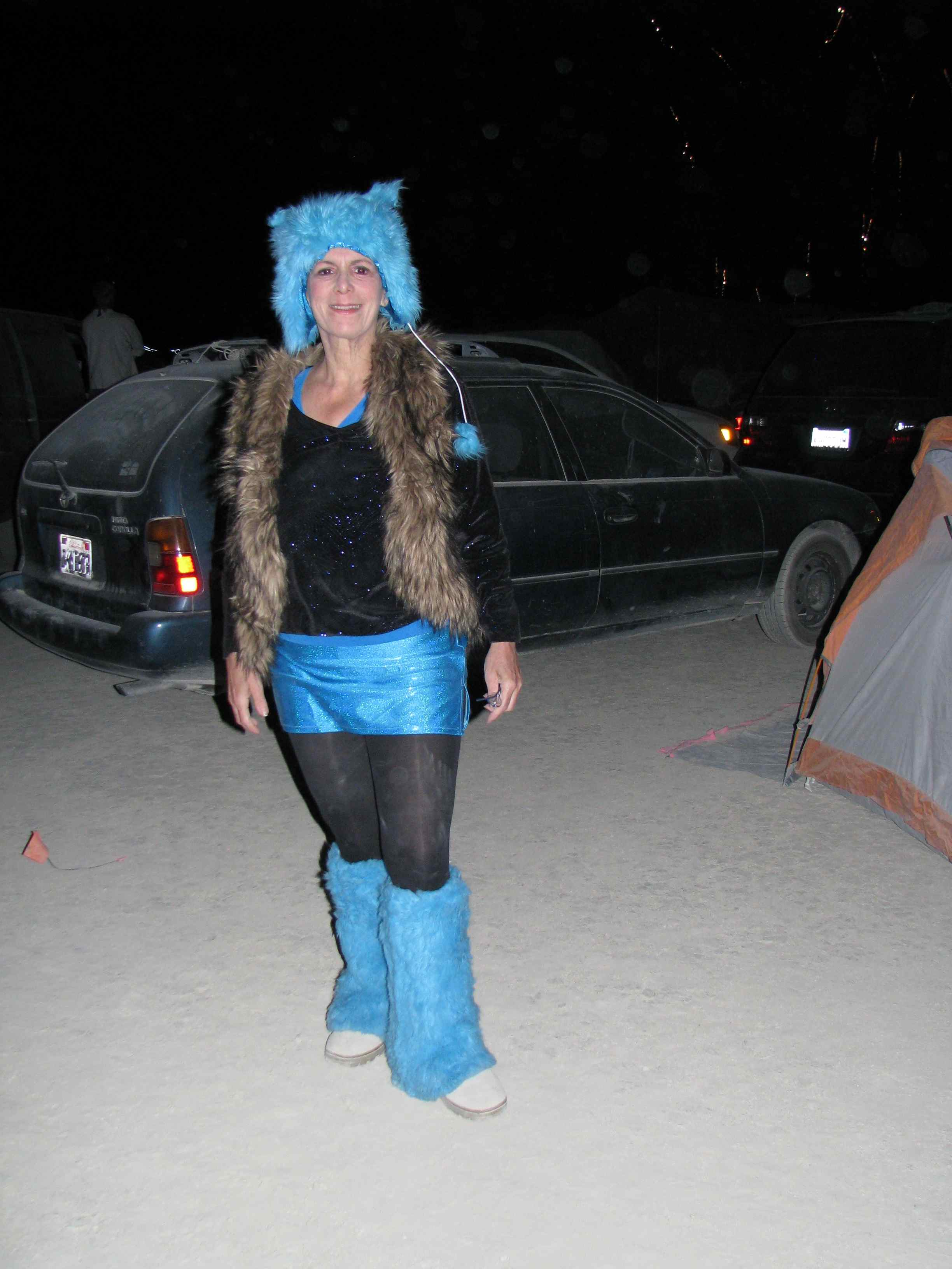 Isis as a blue kitty-Burning Man 2011