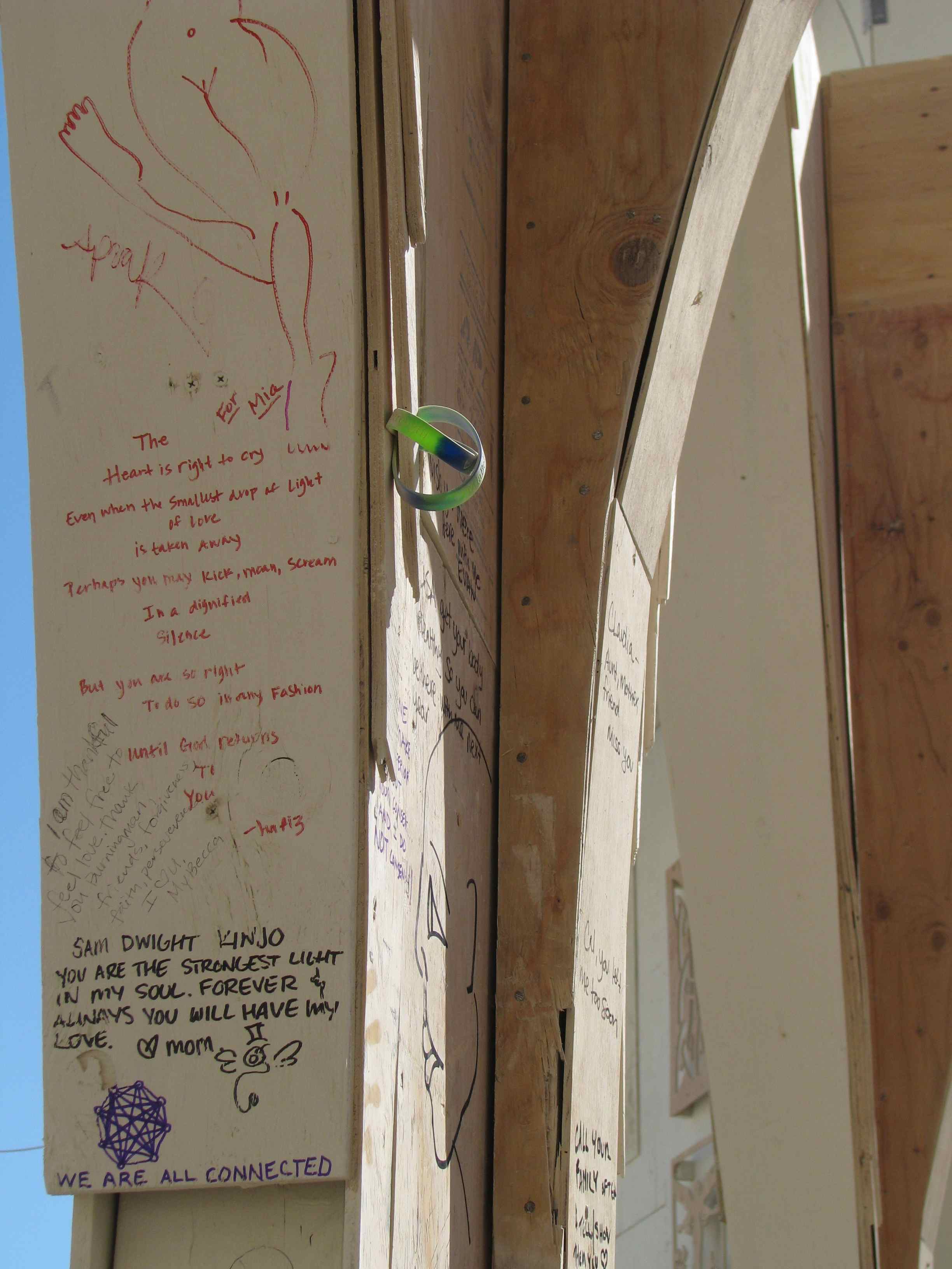 Writing on the Temple 2-Burning Man 2011