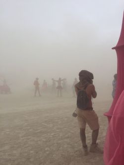 Dust storm as seen from the front of Pink Heart