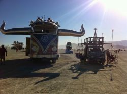 VW Van art cars on the playa-Burning Man 2011