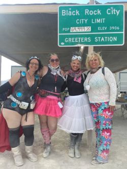 Julia Michelle Kathy Anjanette at Greeters Station